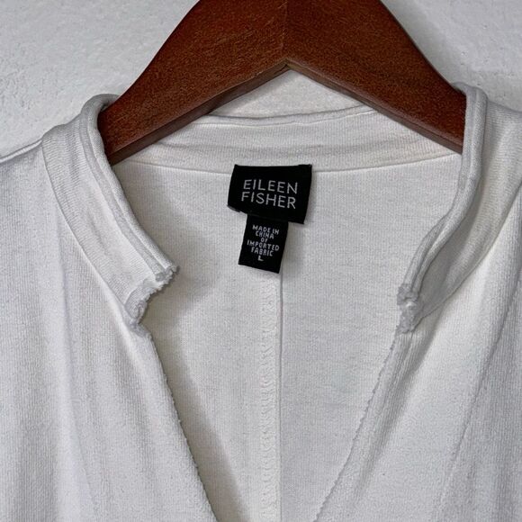 Eileen Fisher Patch Pocket Jersey Cardigan Womens Size Medium - Picture 6 of 14